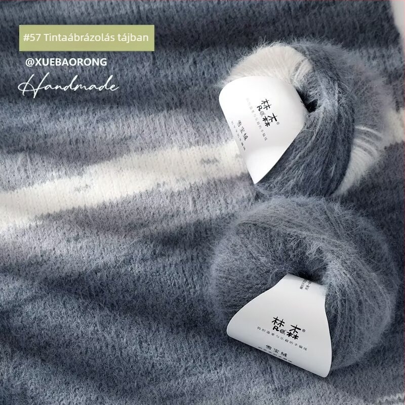 Kézzel kötött sapka, sál és kendő készlet – Kevert fonal; Gyűrűs sodrás; Csoportos fonal; Márka: Van sen