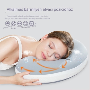 Lyocell rostból készült memóriahabos párna, bonbon alakú, 1.0–1.5 kg tömeg, testreszabás elérhető