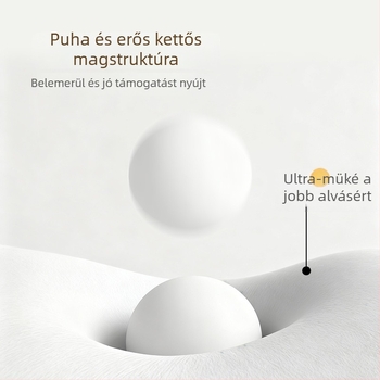 Ergonomikus alvópárna memóriahab bevonattal és latex szerkezetű, poliuretán töltet, testreszabható feldolgozás, közepes támasz, alkalmas nappalira, hálószobára, kollégiumra, szépségszalonra és irodára