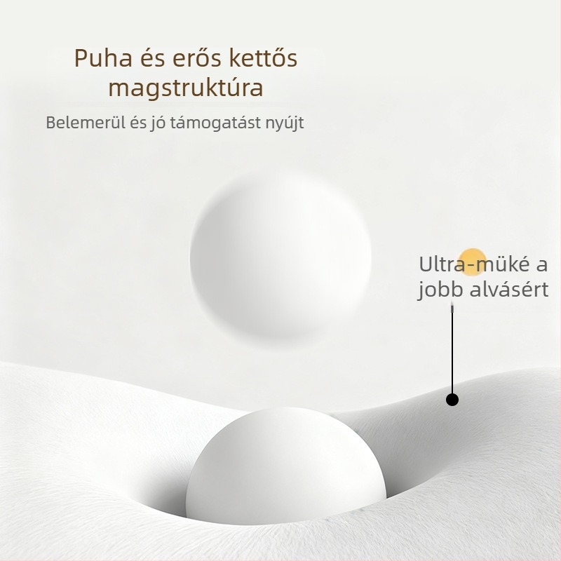 Ergonomikus alvópárna memóriahab bevonattal és latex szerkezetű, poliuretán töltet, testreszabható feldolgozás, közepes támasz, alkalmas nappalira, hálószobára, kollégiumra, szépségszalonra és irodára