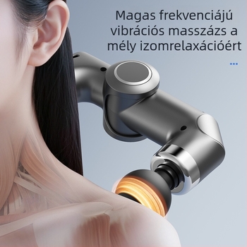 Feihao elektromos fascia masszírozó – összecsukható teleszkópos kivitel, 4 masszázsfej, szénkefe nélküli motor, 5+ fokozat, beépített akkumulátor 1200–2000 mAh, üzemidő 1–3 óra