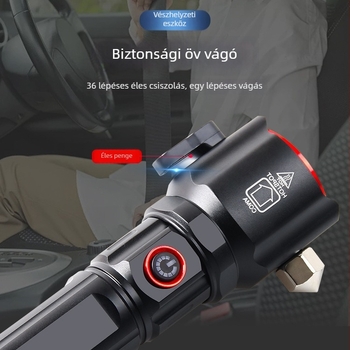 LED zseblámpa alumíniumötvözetből, 5500mAh akkumulátor, 30W teljesítmény, kézi működtetés, hatótávolság akár 500 m