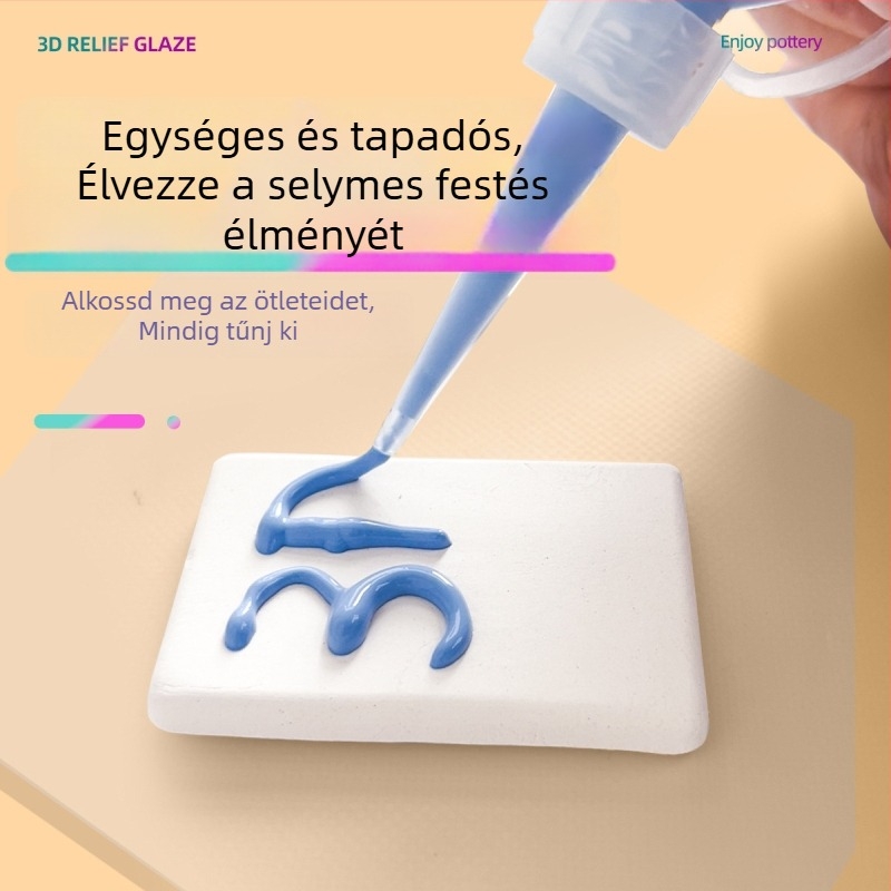 Kerámia al glazúrral 3D-relief – kontúr filigrán, reliefes festés, 40 ml, Thiaoohua