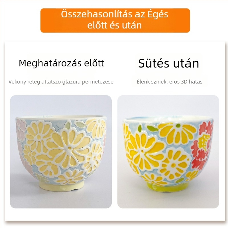 Kerámia al glazúrral 3D-relief – kontúr filigrán, reliefes festés, 40 ml, Thiaoohua