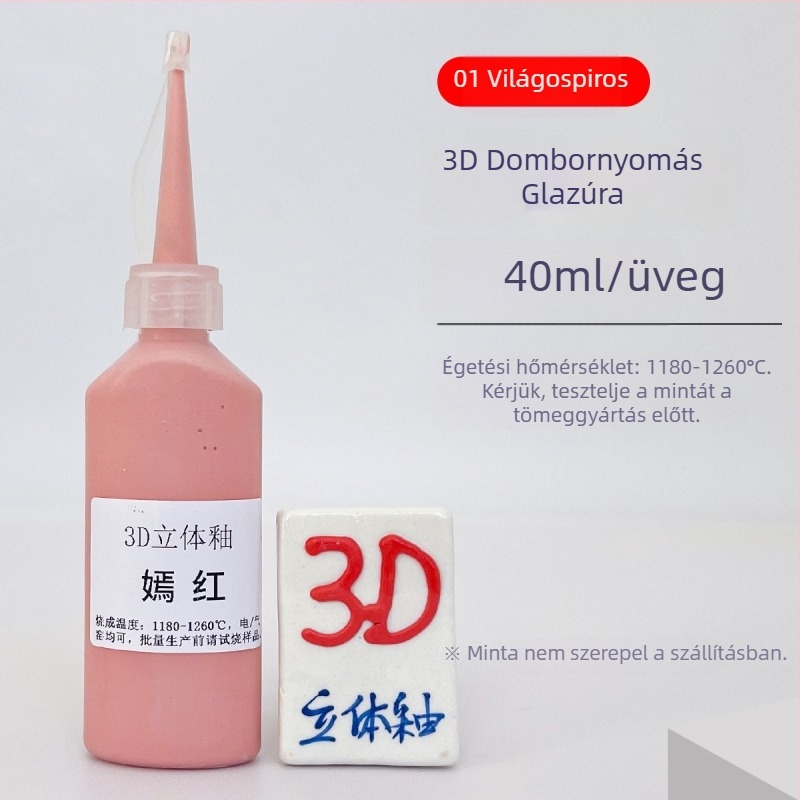 Kerámia al glazúrral 3D-relief – kontúr filigrán, reliefes festés, 40 ml, Thiaoohua