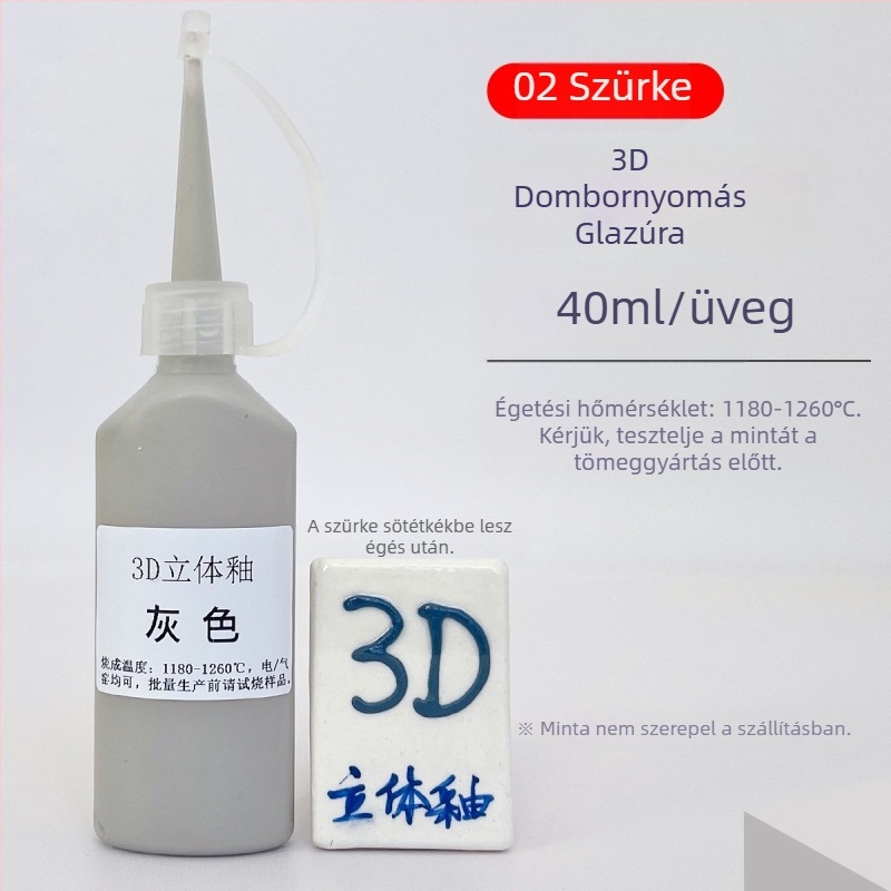 Kerámia al glazúrral 3D-relief – kontúr filigrán, reliefes festés, 40 ml, Thiaoohua