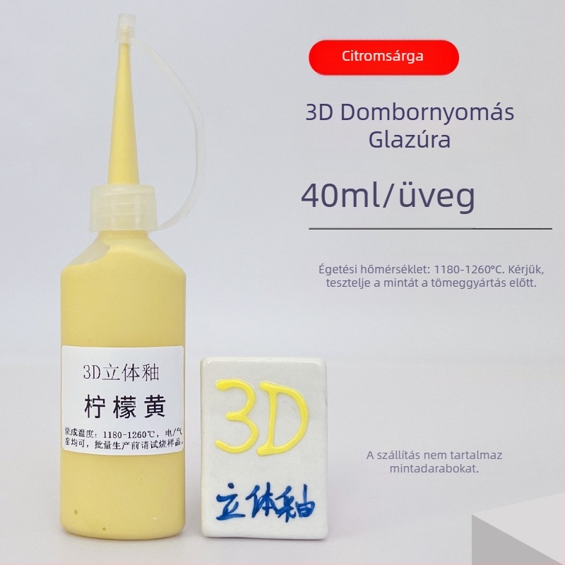 Kerámia al glazúrral 3D-relief – kontúr filigrán, reliefes festés, 40 ml, Thiaoohua