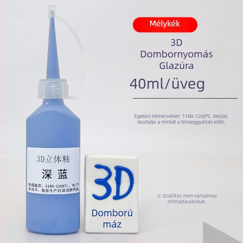 Kerámia al glazúrral 3D-relief – kontúr filigrán, reliefes festés, 40 ml, Thiaoohua