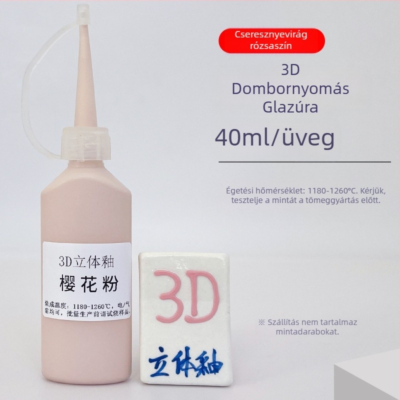 Kerámia al glazúrral 3D-relief – kontúr filigrán, reliefes festés, 40 ml, Thiaoohua