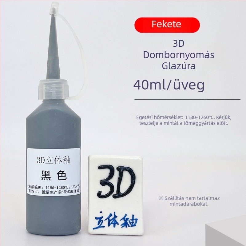 Kerámia al glazúrral 3D-relief – kontúr filigrán, reliefes festés, 40 ml, Thiaoohua