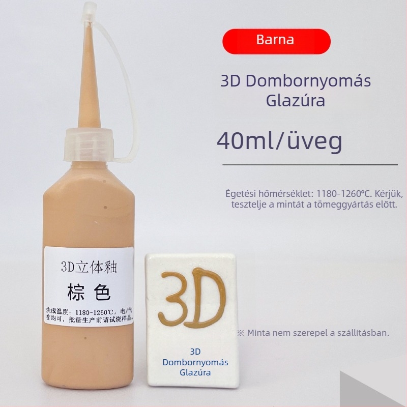 Kerámia al glazúrral 3D-relief – kontúr filigrán, reliefes festés, 40 ml, Thiaoohua