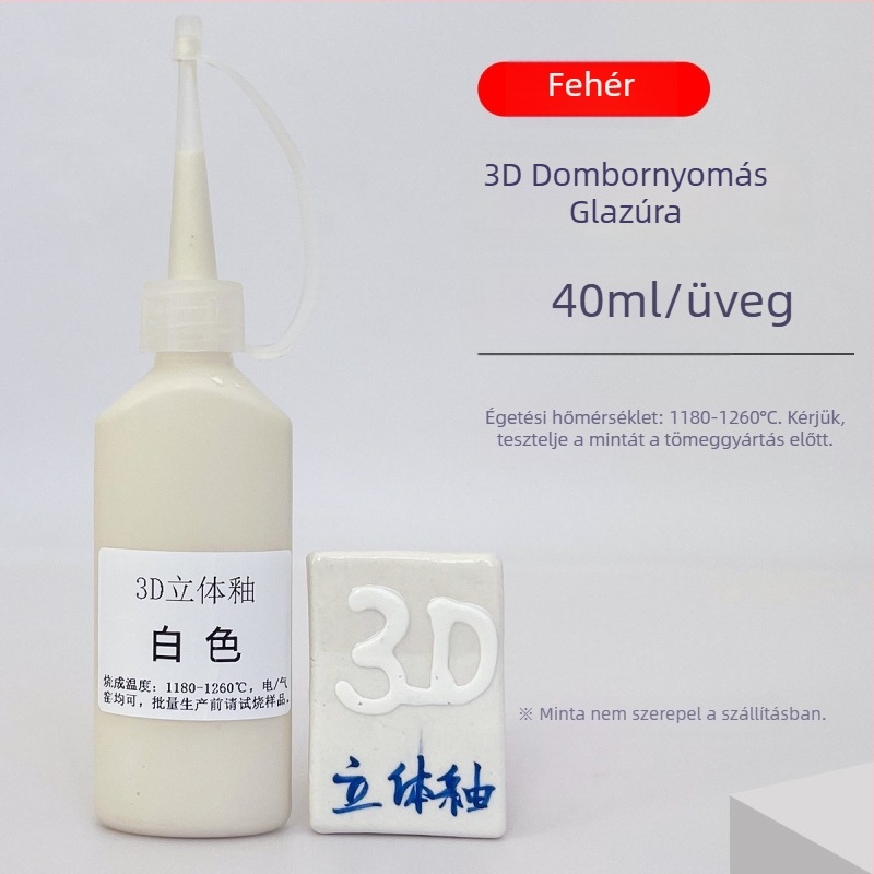 Kerámia al glazúrral 3D-relief – kontúr filigrán, reliefes festés, 40 ml, Thiaoohua