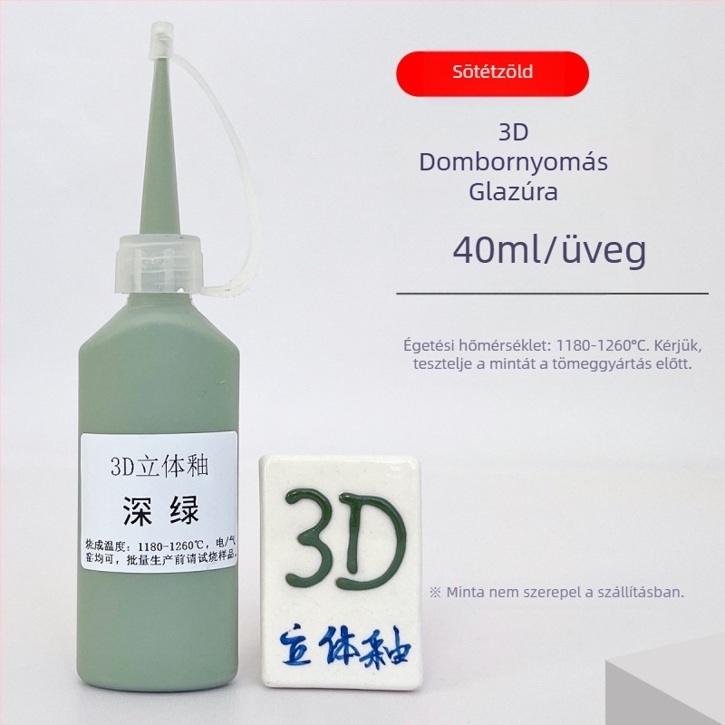 Kerámia al glazúrral 3D-relief – kontúr filigrán, reliefes festés, 40 ml, Thiaoohua