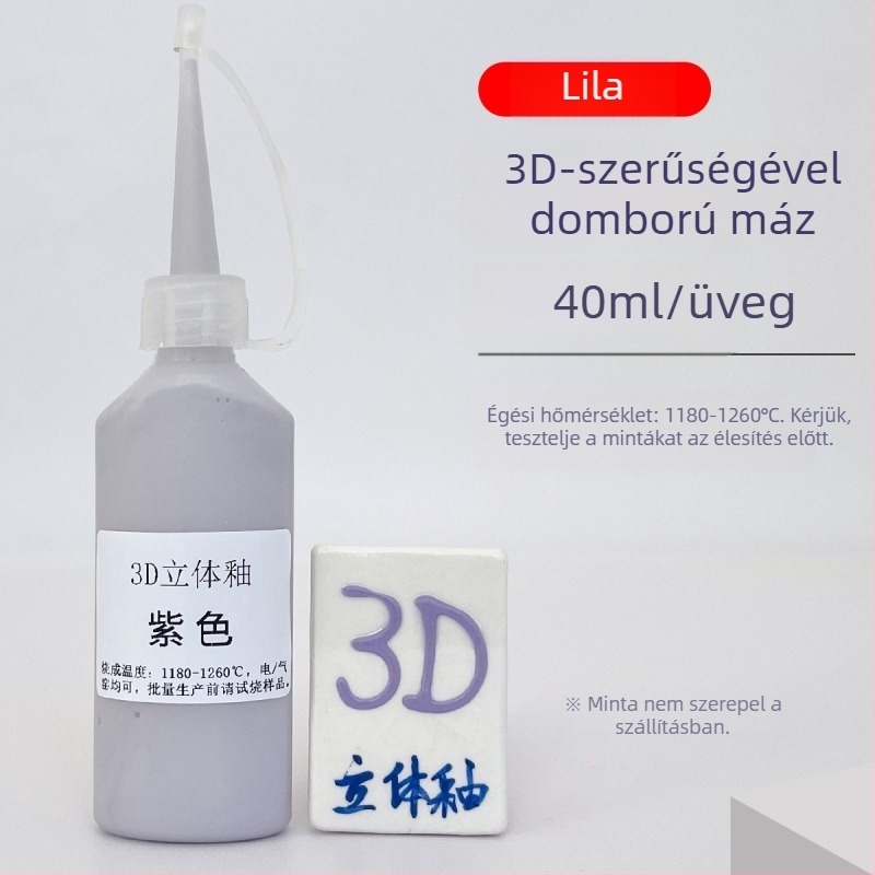 Kerámia al glazúrral 3D-relief – kontúr filigrán, reliefes festés, 40 ml, Thiaoohua