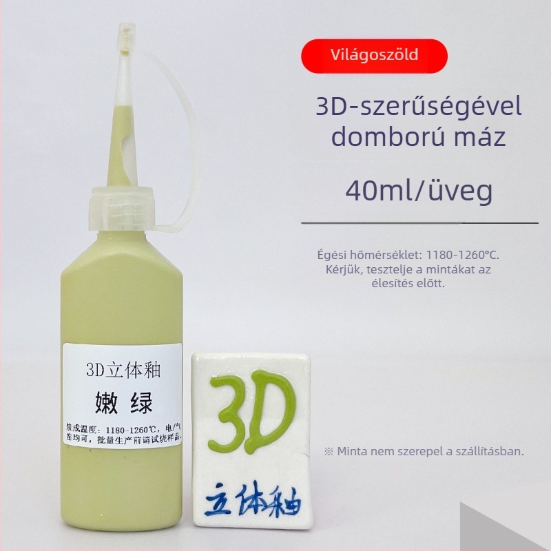 Kerámia al glazúrral 3D-relief – kontúr filigrán, reliefes festés, 40 ml, Thiaoohua