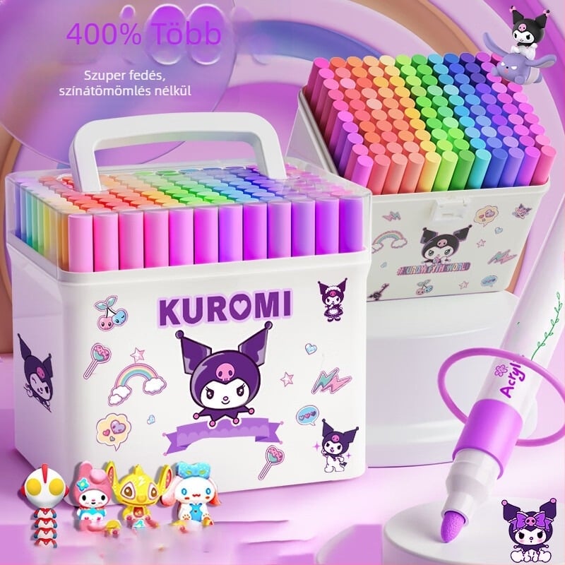 Chalk Time akril filctollak – fedő tinta, egymásra rakható készlet általános iskolai rajzhoz