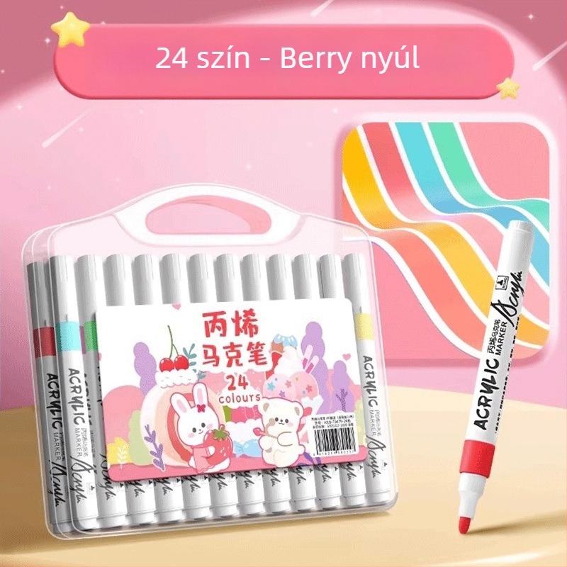 Akril marker gyerekeknek – fedett tinta, akvarell művészet, utántölthető más árnyalatokkal