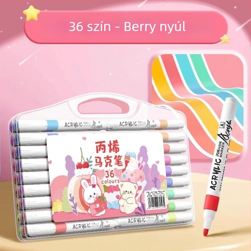 Akril marker gyerekeknek – fedett tinta, akvarell művészet, utántölthető más árnyalatokkal