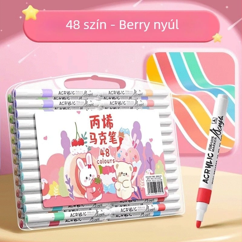 Akril marker gyerekeknek – fedett tinta, akvarell művészet, utántölthető más árnyalatokkal