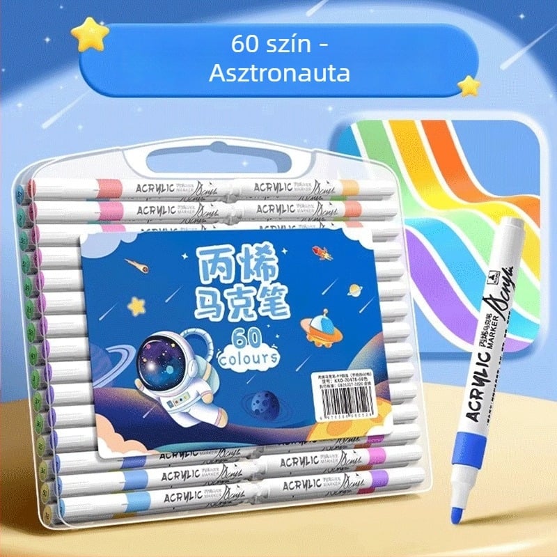 Akril marker gyerekeknek – fedett tinta, akvarell művészet, utántölthető más árnyalatokkal
