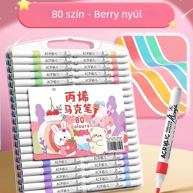 Akril marker gyerekeknek – fedett tinta, akvarell művészet, utántölthető más árnyalatokkal