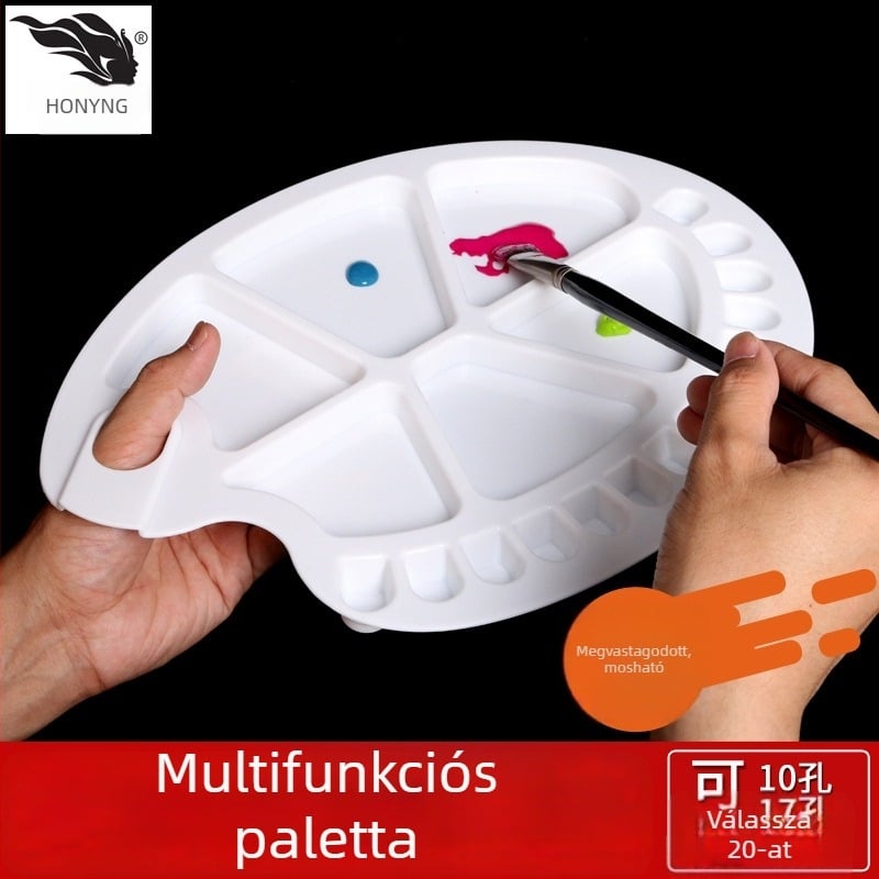 Xueshan Snow Mountain Többcélú 10 lyukas paletta HB-710, ovális alakú, műanyagból készült festéshez