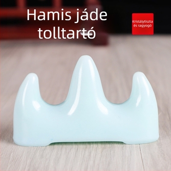 Toll- és ecsettartó – modell bg1, Purple fangzhai; anyag: műanyag/bambusz/fa; logó nyomtatás elérhető; testreszabás elérhető