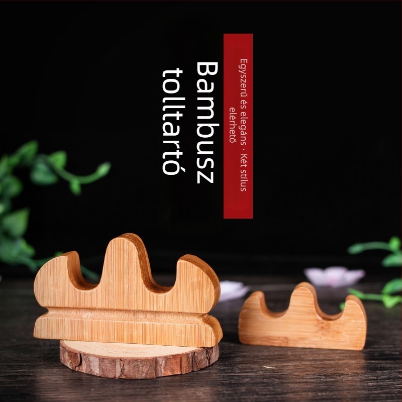 Toll- és ecsettartó – modell bg1, Purple fangzhai; anyag: műanyag/bambusz/fa; logó nyomtatás elérhető; testreszabás elérhető