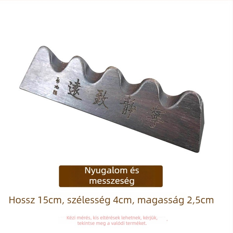 Hegyi tolltartó – ötujjas dizájn, mahagóni és katalpafa, Weizhuang, modell Mahogany Pen Mountain