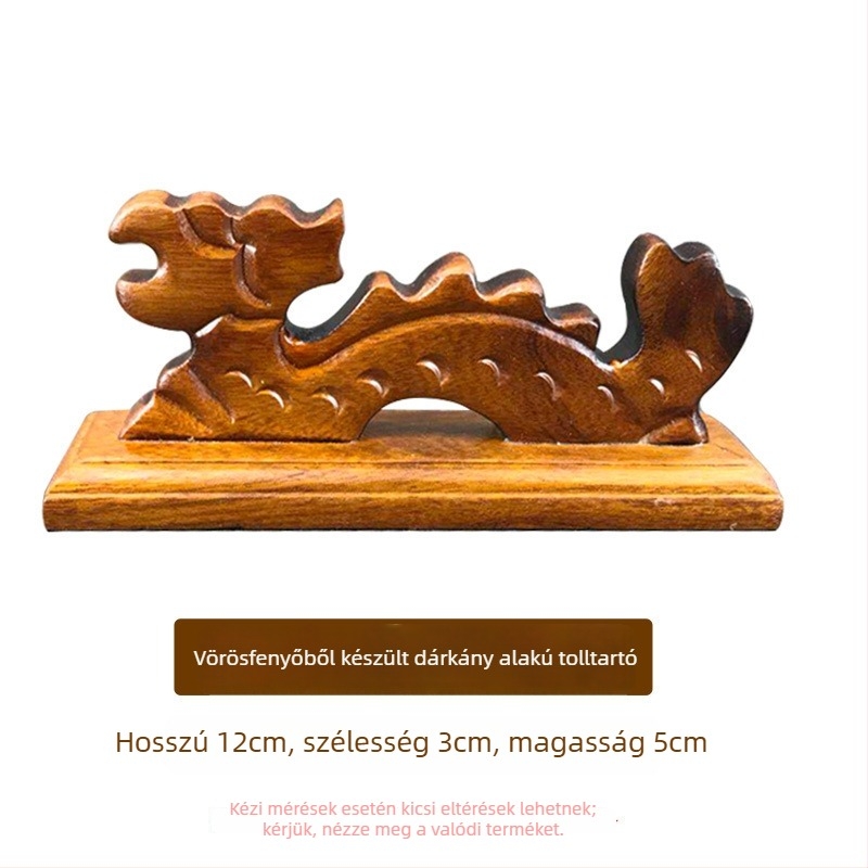 Hegyi tolltartó – ötujjas dizájn, mahagóni és katalpafa, Weizhuang, modell Mahogany Pen Mountain