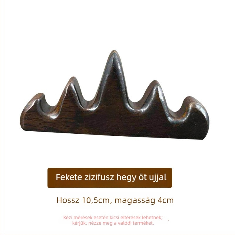 Hegyi tolltartó – ötujjas dizájn, mahagóni és katalpafa, Weizhuang, modell Mahogany Pen Mountain