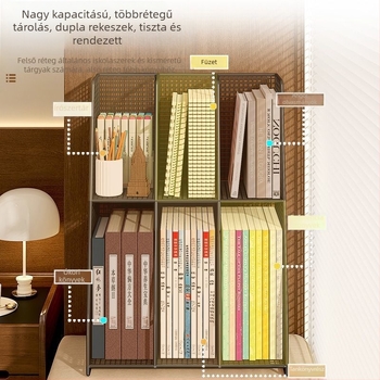 Többszintes fém asztali rendező könyvklipszekkel; engedélyezett magánmárka; import: Nem; IP: Nem; ajándék: Nem