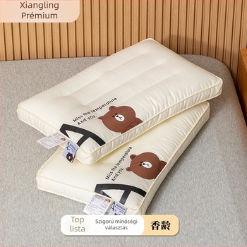 Gyermekeknek készült 100% pamut párna a nyaki gerinc támogatására, téglalap alakú, töltet poliészter, párnahéja magassága 1–5 cm, egyéni használatra