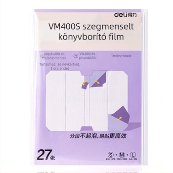 Deli könyvborító – szegmentált, öntapadó, átlátszó matt, vízálló, CPP anyag