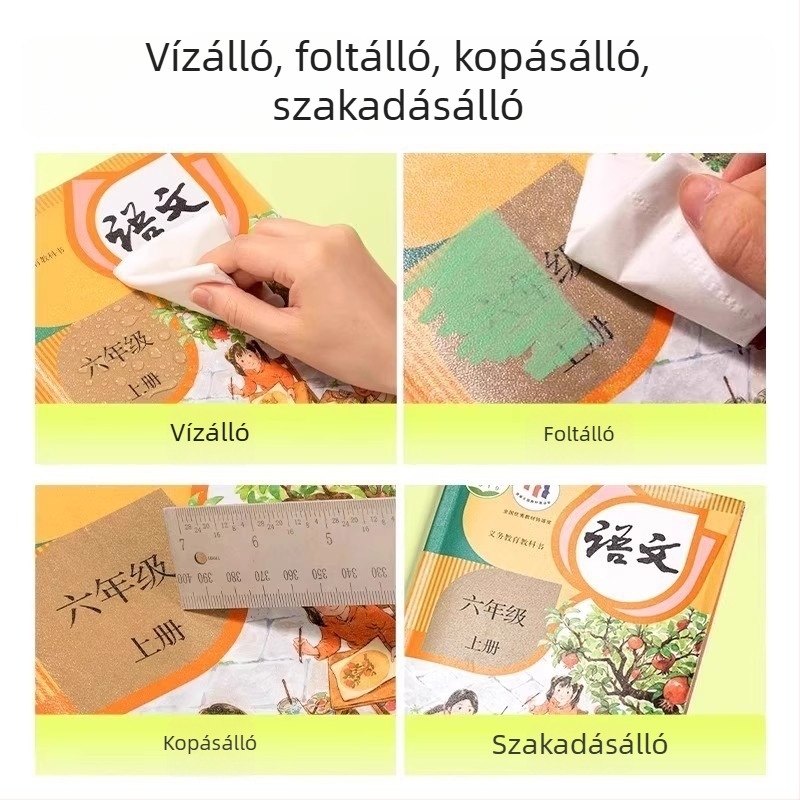 Deli könyvborító – szegmentált, öntapadó, átlátszó matt, vízálló, CPP anyag