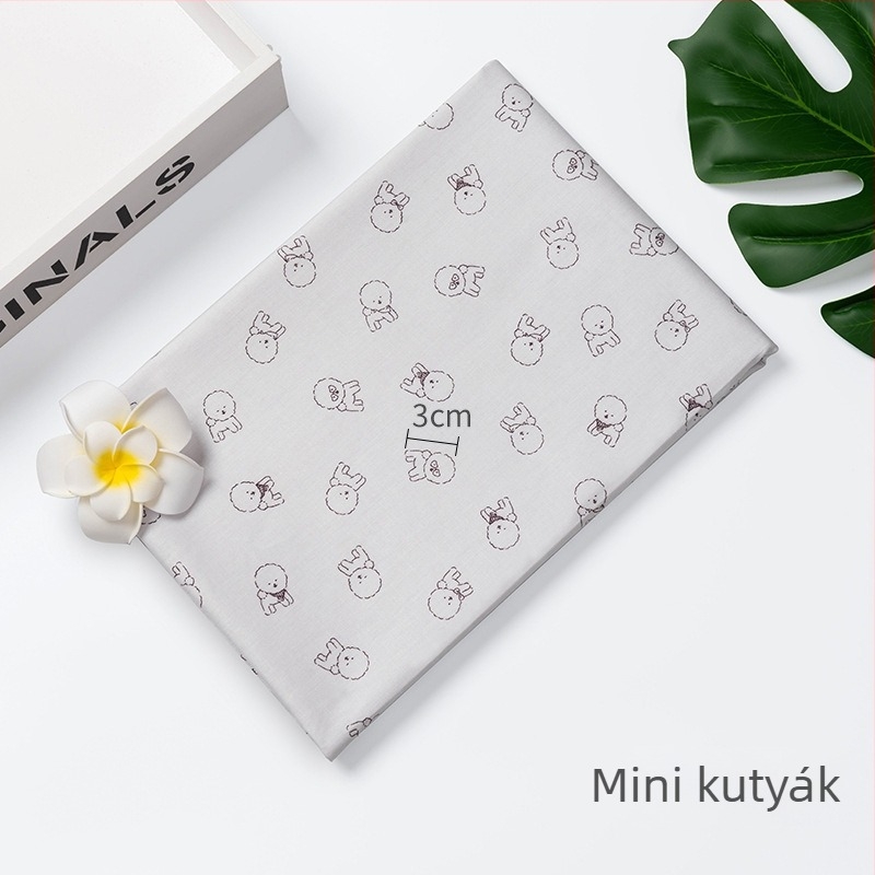 Gyerekeknek tervezett pamut twill nyomott anyag ágyneműhöz — 100% pamut, 160 cm széles, 110 g/m², 40×40 szálak, 133×72 sűrűség