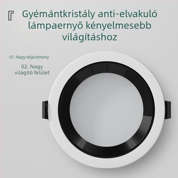 Ultra vékony LED mennyezeti downlight ruházati üzletekhez, nagy teljesítményű anti-glare mély kupol kivitel, 220V, 6000K, alumínium ház, 20000 óra élettartam