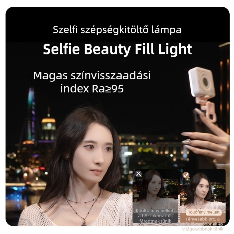 Mini hordozható LED töltőfény mobiltelefonhoz – S8r modell, hordozható fotózási világítás beépített akkumulátorral, kézi használat, 5V, kevesebb mint 10W