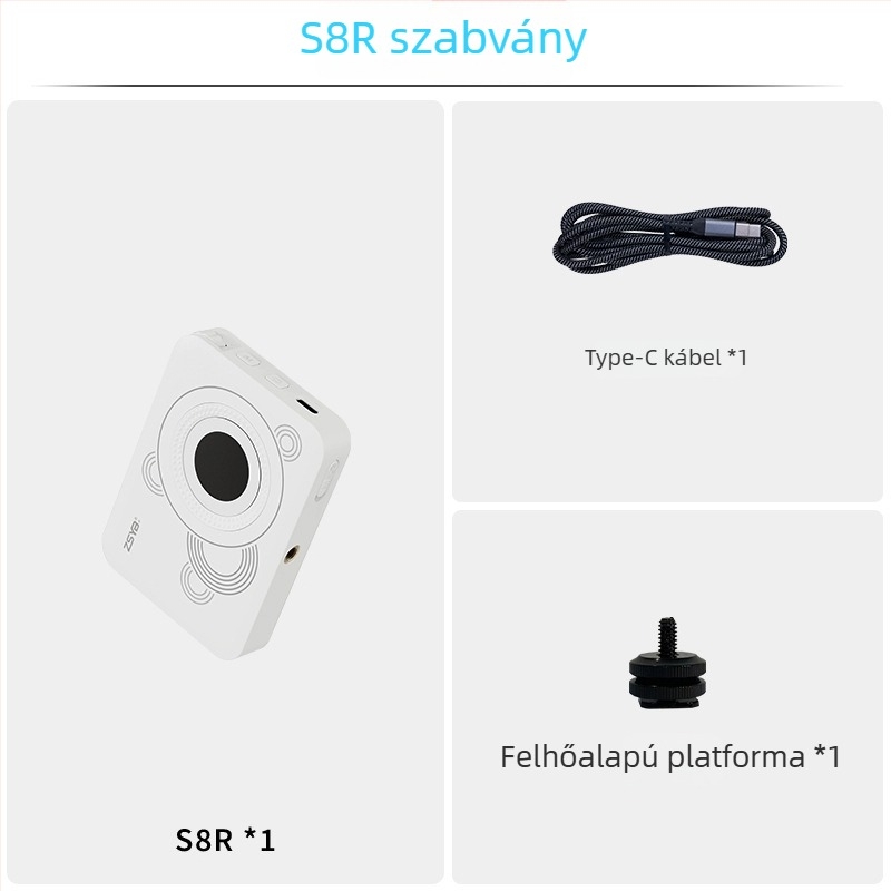 Mini hordozható LED töltőfény mobiltelefonhoz – S8r modell, hordozható fotózási világítás beépített akkumulátorral, kézi használat, 5V, kevesebb mint 10W
