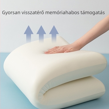 Memóriahabos párna, téglalap alakú, mosható, mély alvást támogató, 1.0–1.5 kg