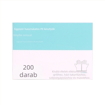 Xinyihe egyszer használatos PE kesztyűk a konyhához, átlátszó, 0,05 mm vastagság, porálló