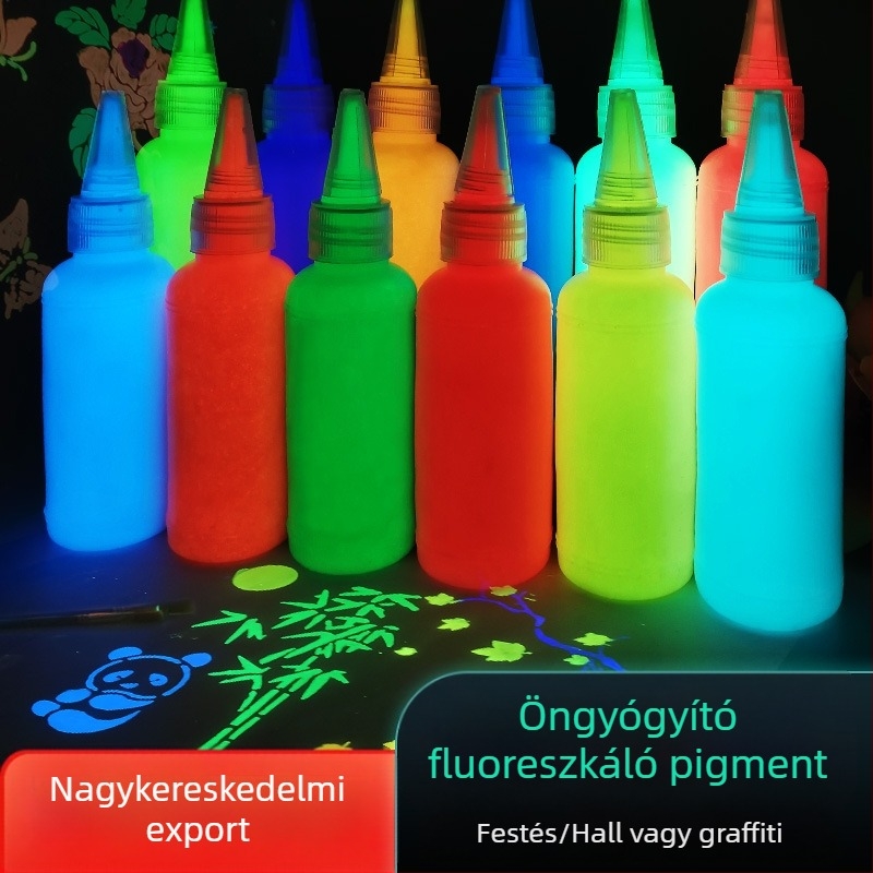 Fénylő akrilfesték, 60 ml, víz alapú, világít a sötétben, fal- és műtermi festéshez