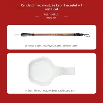 Kalligrafia gyakorló készlet víz alapú íráshoz, rizs háló mintával, nem szőtt brokát, téglalap alakú