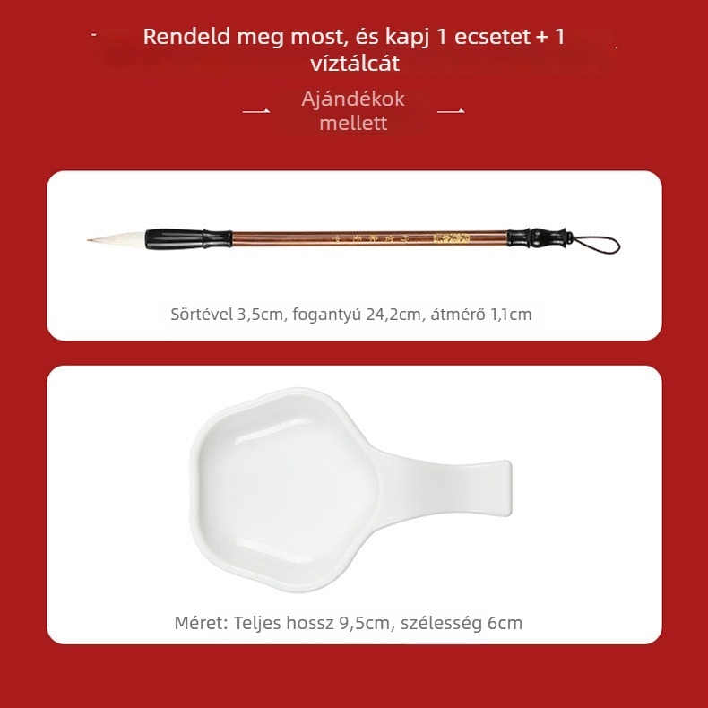 Kalligrafia gyakorló készlet víz alapú íráshoz, rizs háló mintával, nem szőtt brokát, téglalap alakú