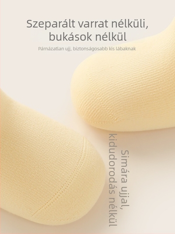 Gyerekeknek készített varrat nélküli zokni 96,4% pamutból, középmagas szár, légáteresztő, uniszex