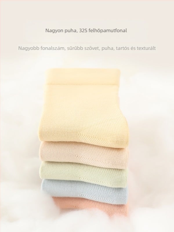 Gyerekeknek készített varrat nélküli zokni 96,4% pamutból, középmagas szár, légáteresztő, uniszex