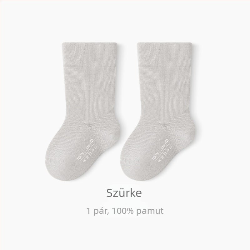 Gyerekeknek készített varrat nélküli zokni 96,4% pamutból, középmagas szár, légáteresztő, uniszex