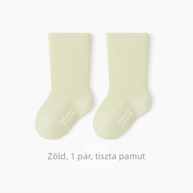 Gyerekeknek készített varrat nélküli zokni 96,4% pamutból, középmagas szár, légáteresztő, uniszex