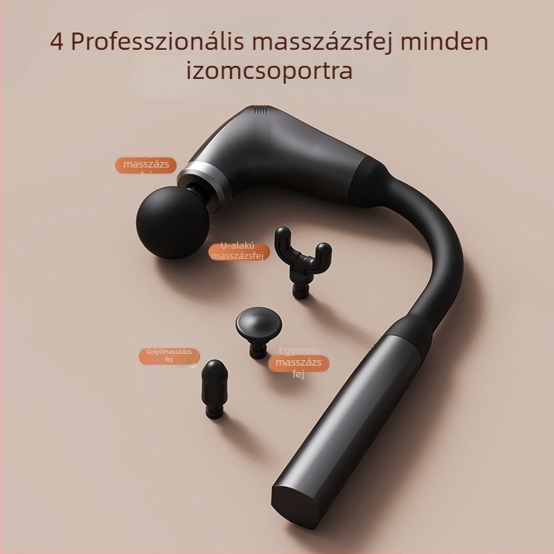 Professzionális masszázsgép 4 fejjel, 5+ sebesség, beépített 1000-1200 mAh akkumulátor, alacsony zajszint (<36 dB)