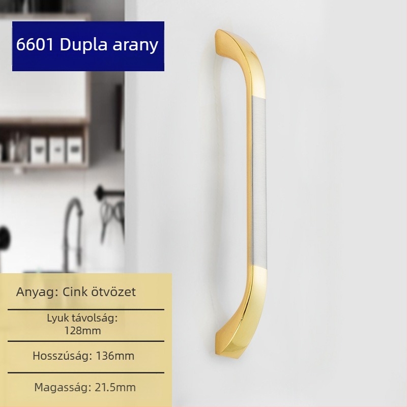 Liyu szekrényfogantyú, cinkötvözet, egylyukas kialakítás, modern minimalist stílus, szekrényajtókhoz és fiókokhoz